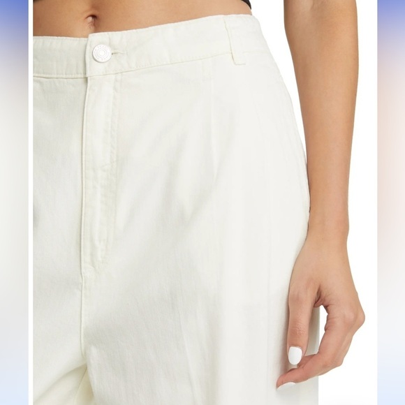 Frame // Pleated High Waist Nonstretch Denim Chinos - Picture 4 of 10